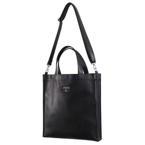 레더 스퀘어 크로스 토트백