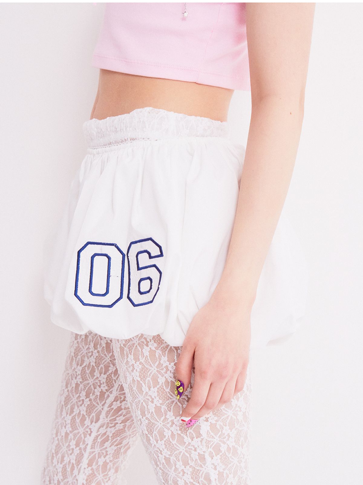 에즈이프 캘리(ASIF CALIE) 06 LOVELY BALLOON SHORTS WHITE