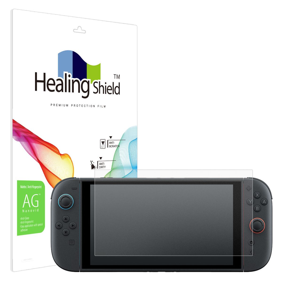 힐링쉴드(HEALINGSHIELD) 닌텐도 스위치 2 저반사 액정보호필름 2매