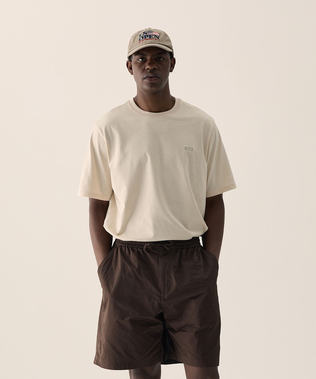 크루멤버스온리(CREW MEMBERS ONLY) RESORT BACK LOGO TS CREAM