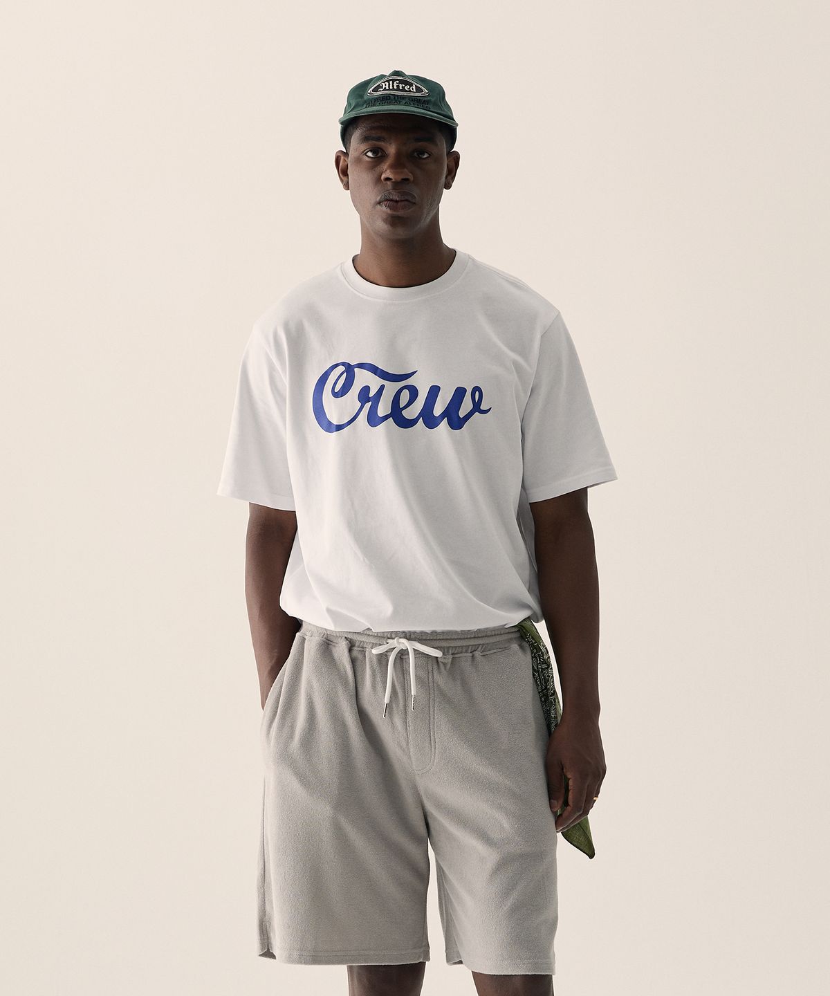 크루멤버스온리(CREW MEMBERS ONLY) CREW LOGO TS WHITE