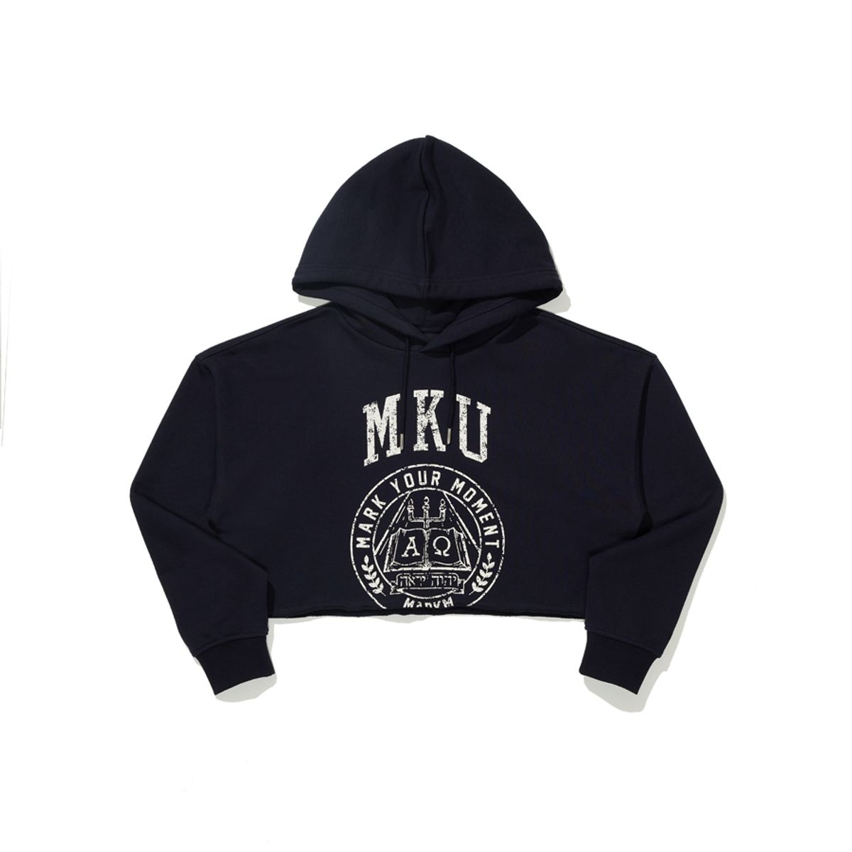 마크엠(MARKM) 여성 크롭 로고 후디 (MHIBH8655)