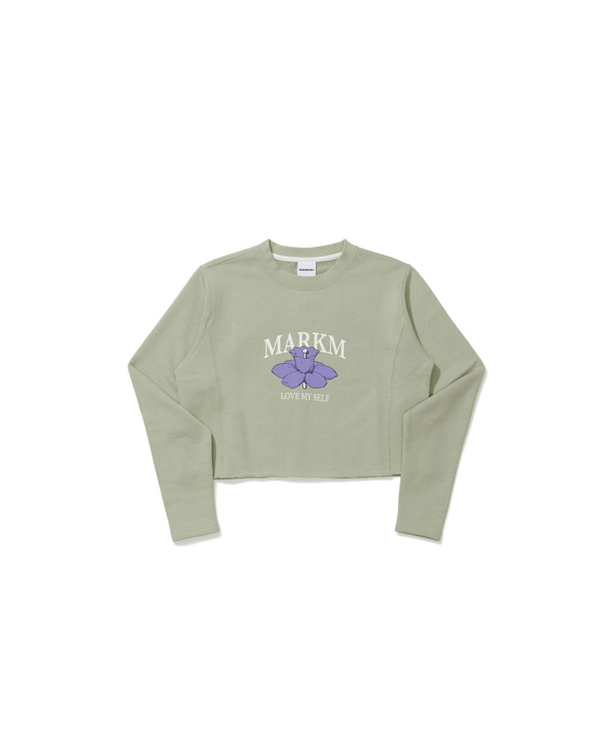 마크엠(MARKM) 여성 크롭 커팅 티셔츠 민트 (MHIBH8751)