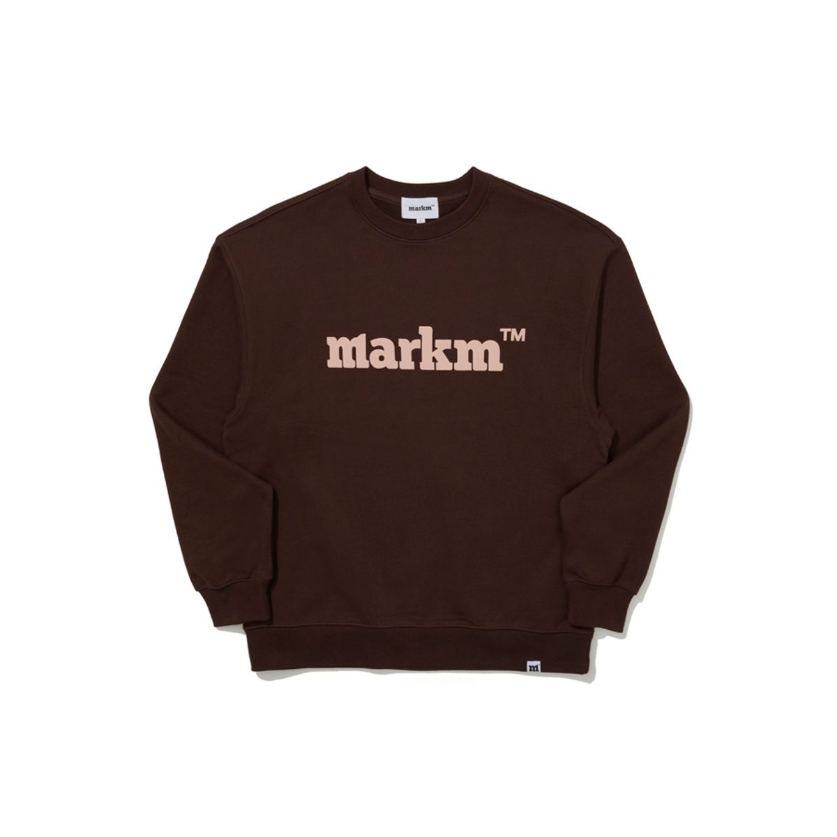 마크엠(MARKM) 마크엠 베이직 로고 크루넥 스웻 브라운 (MHIBI8788)