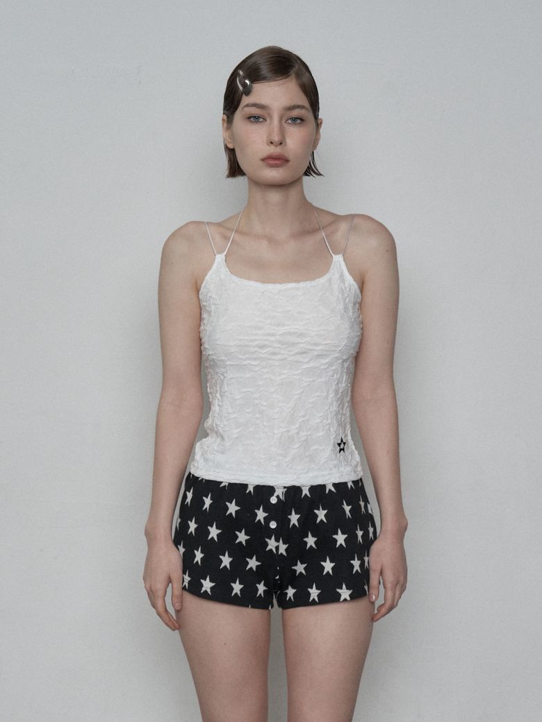 STRING HALTER NECK TOP / WHITE