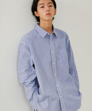 스트라이프 빅 핏 셔츠 (MJBAH5002)