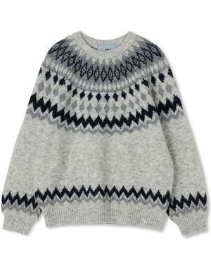 울 노르딕 자카드 크루넥 니트 (MJUCI8004)