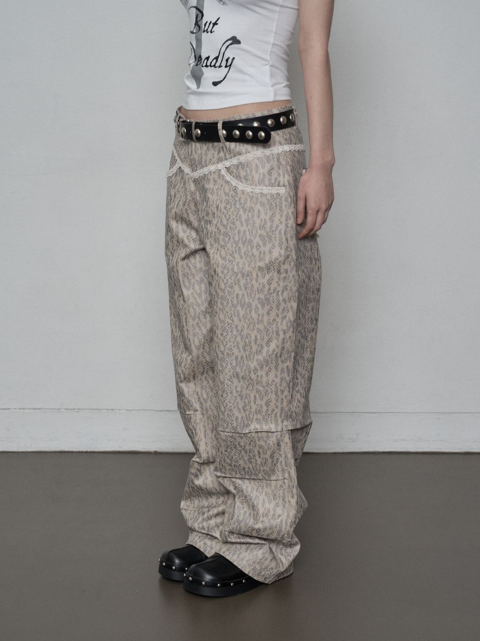 ★SETUP-EXE★ PYTHON LACE PANTS MUSINSA | SETUPEXE PYTHON LACE PANTS / BEIGE