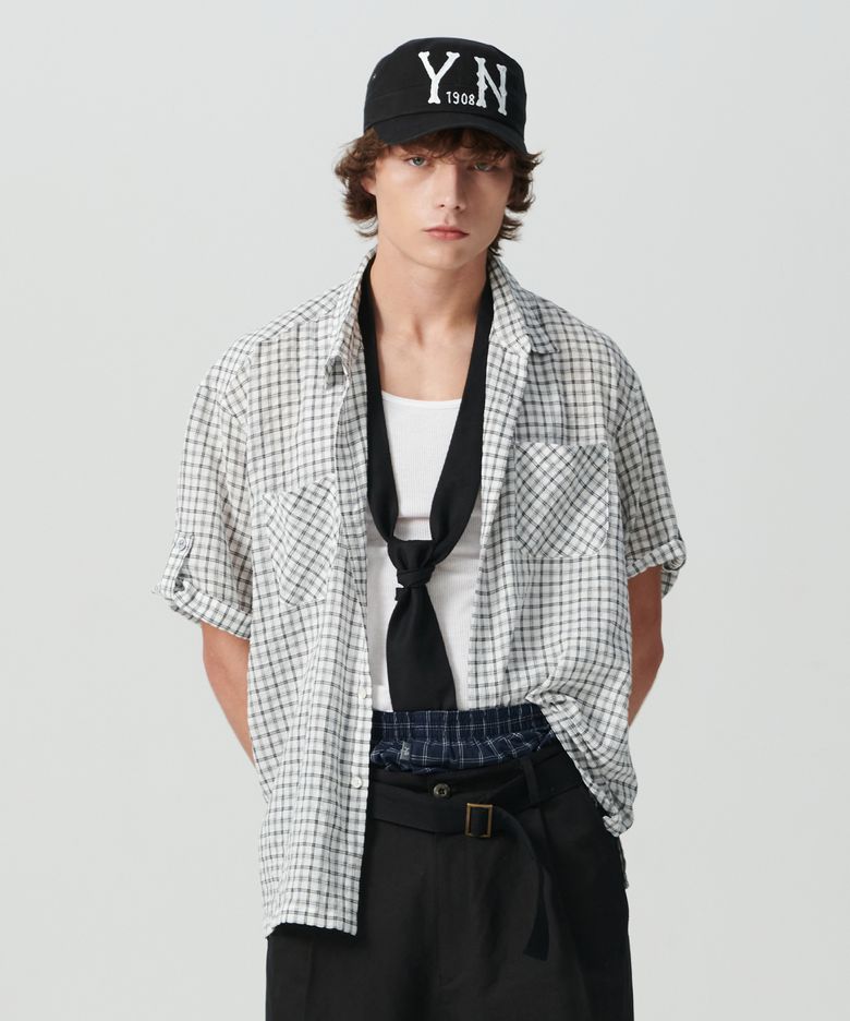 [COLLECTION LINE] 소프트 페브릭 마린 반팔 셔츠 화이트