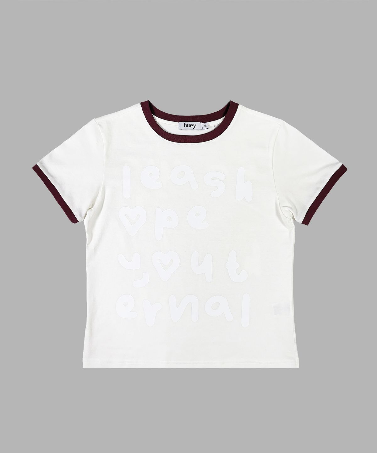 휴이(HUEY) Alphabet Ringer Tee White