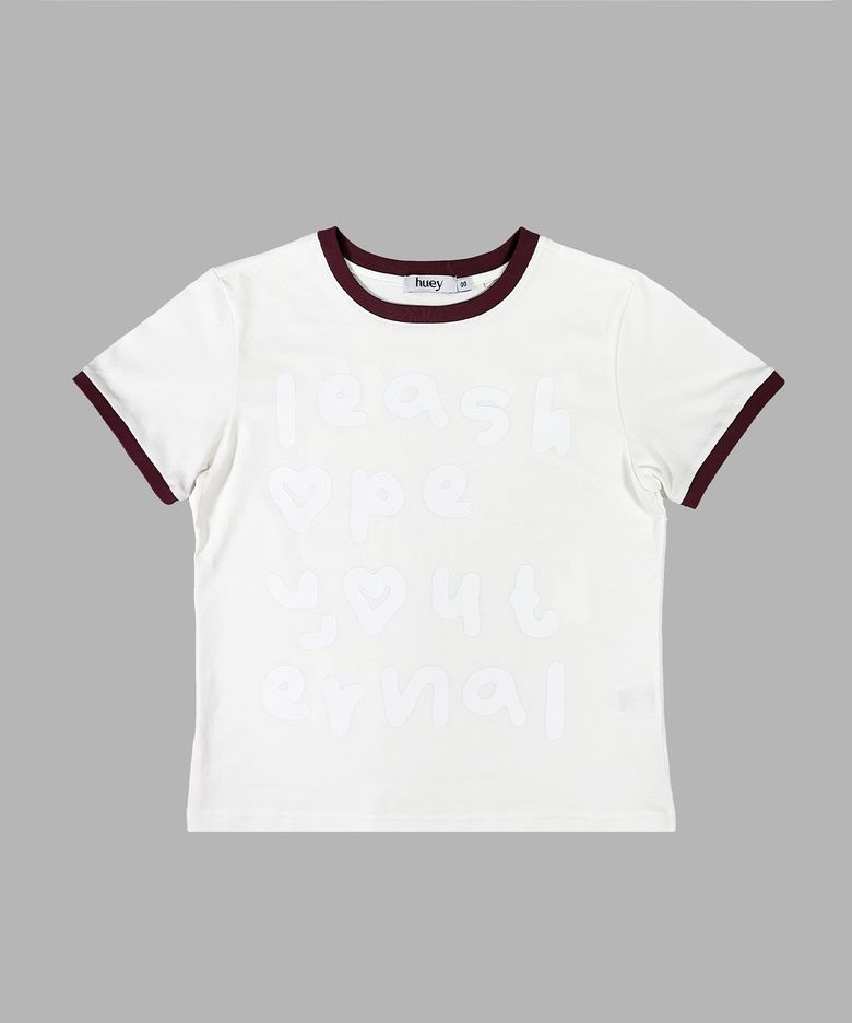Alphabet Ringer Tee White