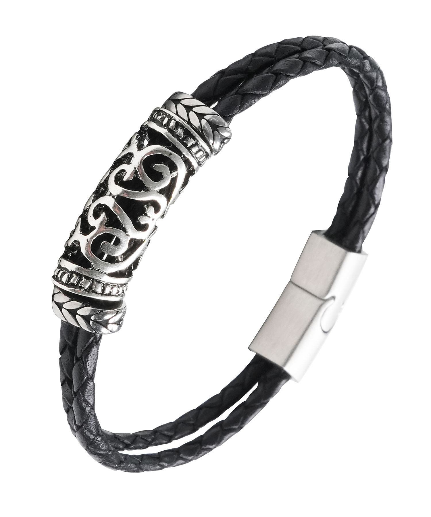 ●DOFFJASON● Kingk Rope Leather Bracelet MOSS DJ24SSEBR007G MUSINSA | DOFFJASON Western Leather Rope Bracelet