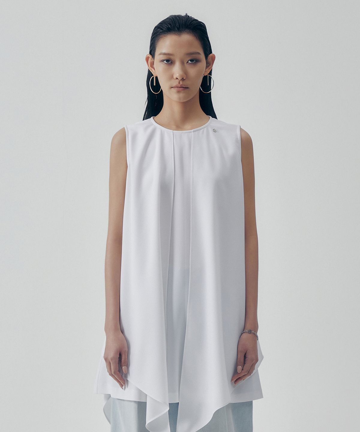 트리밍버드(TREEMINGBIRD) Soa Double Layered One-piece [ White ]