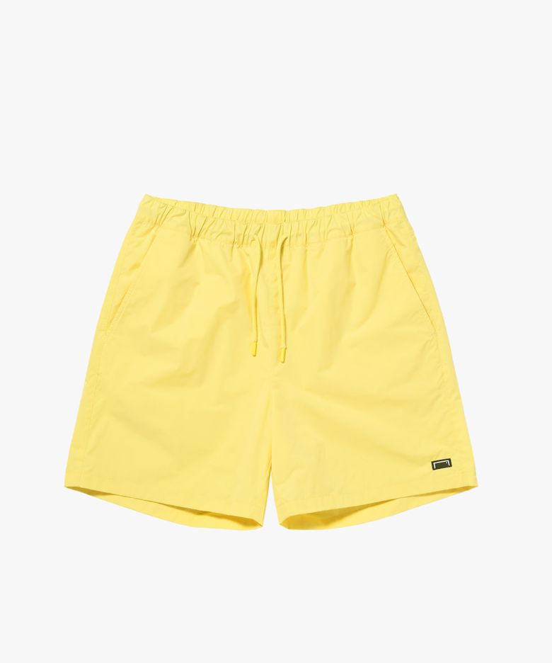ESSENTIAL BOX LOGO MESH LINED SHORTS-LIGHT YELLOW
