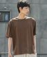 슬럽 하프U넥 반팔티셔츠 브라운 OYST2636