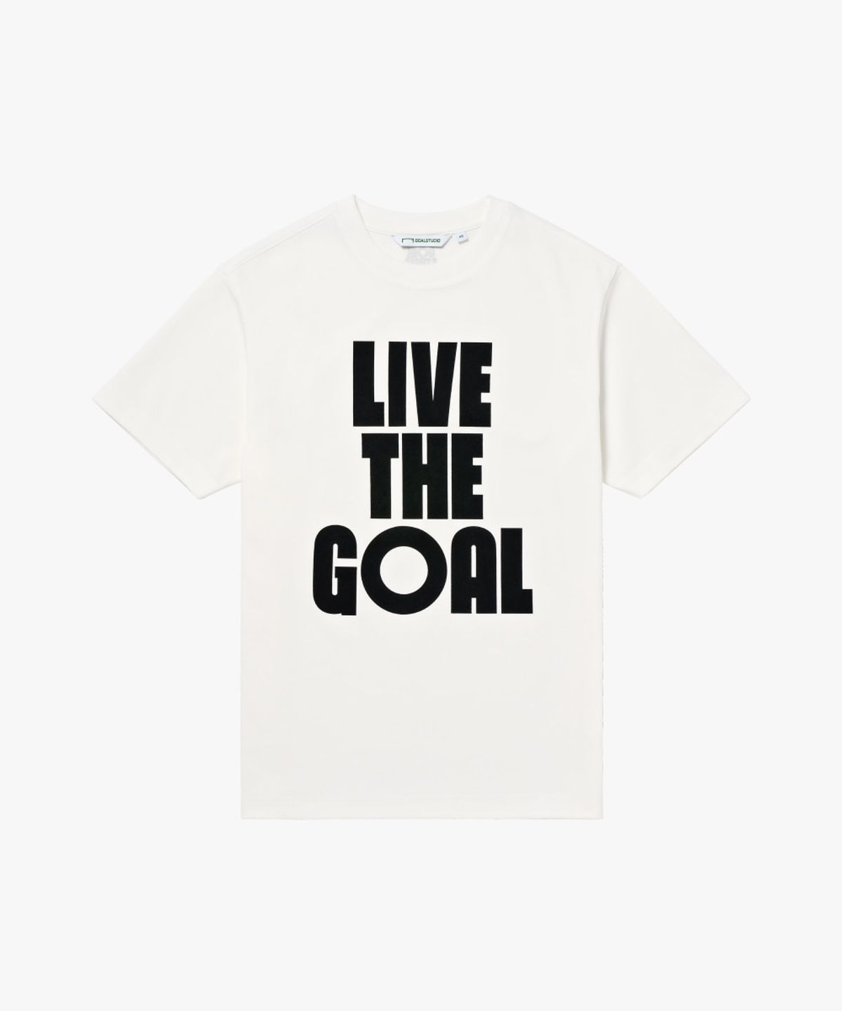 골스튜디오(GOALSTUDIO) AIRMESH LIVE THE GOAL TEE-OFF WHITE