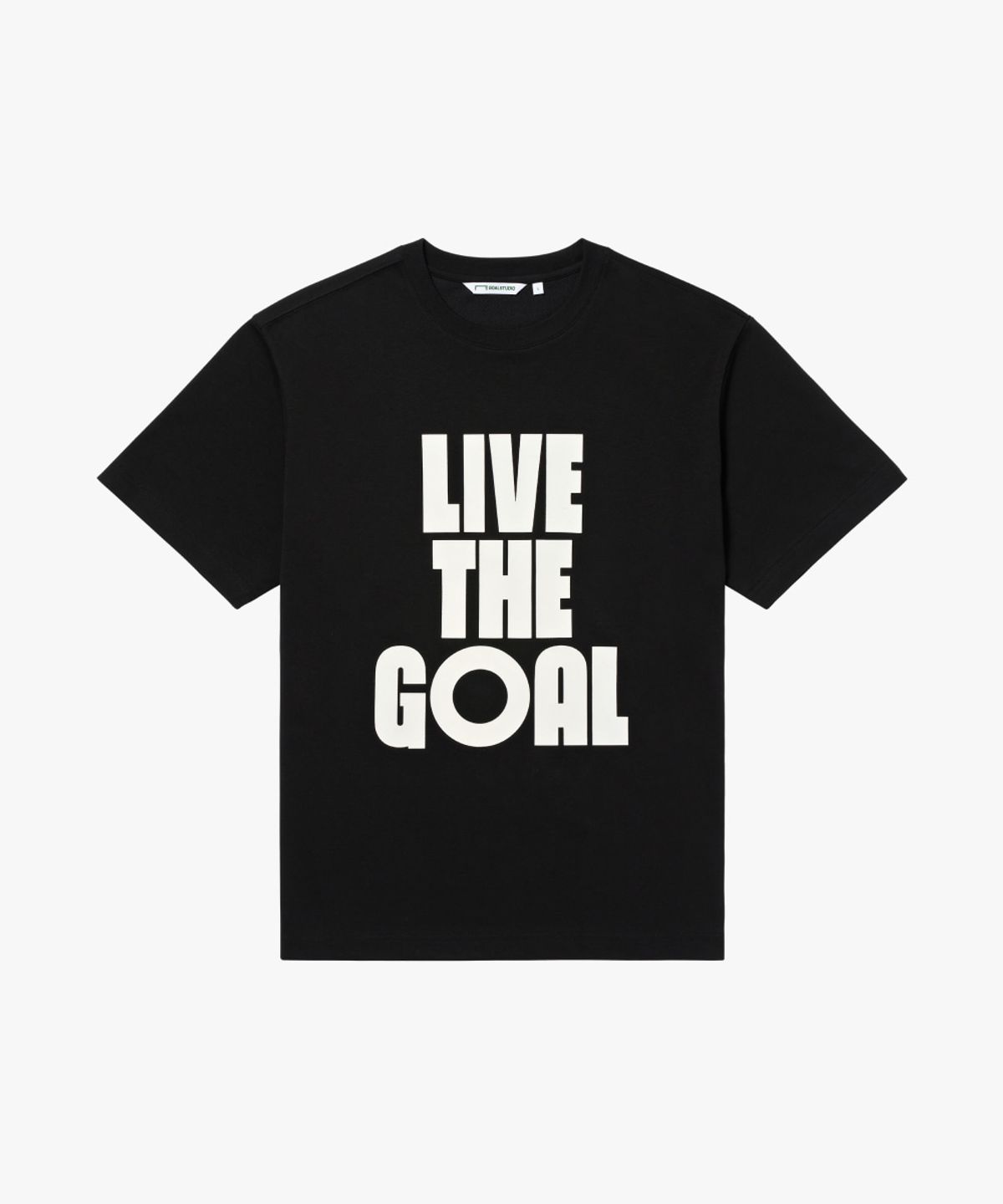 골스튜디오(GOALSTUDIO) AIRMESH LIVE THE GOAL TEE-BLACK