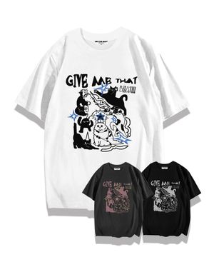 파티캣 오버핏 반팔 티셔츠 3colors