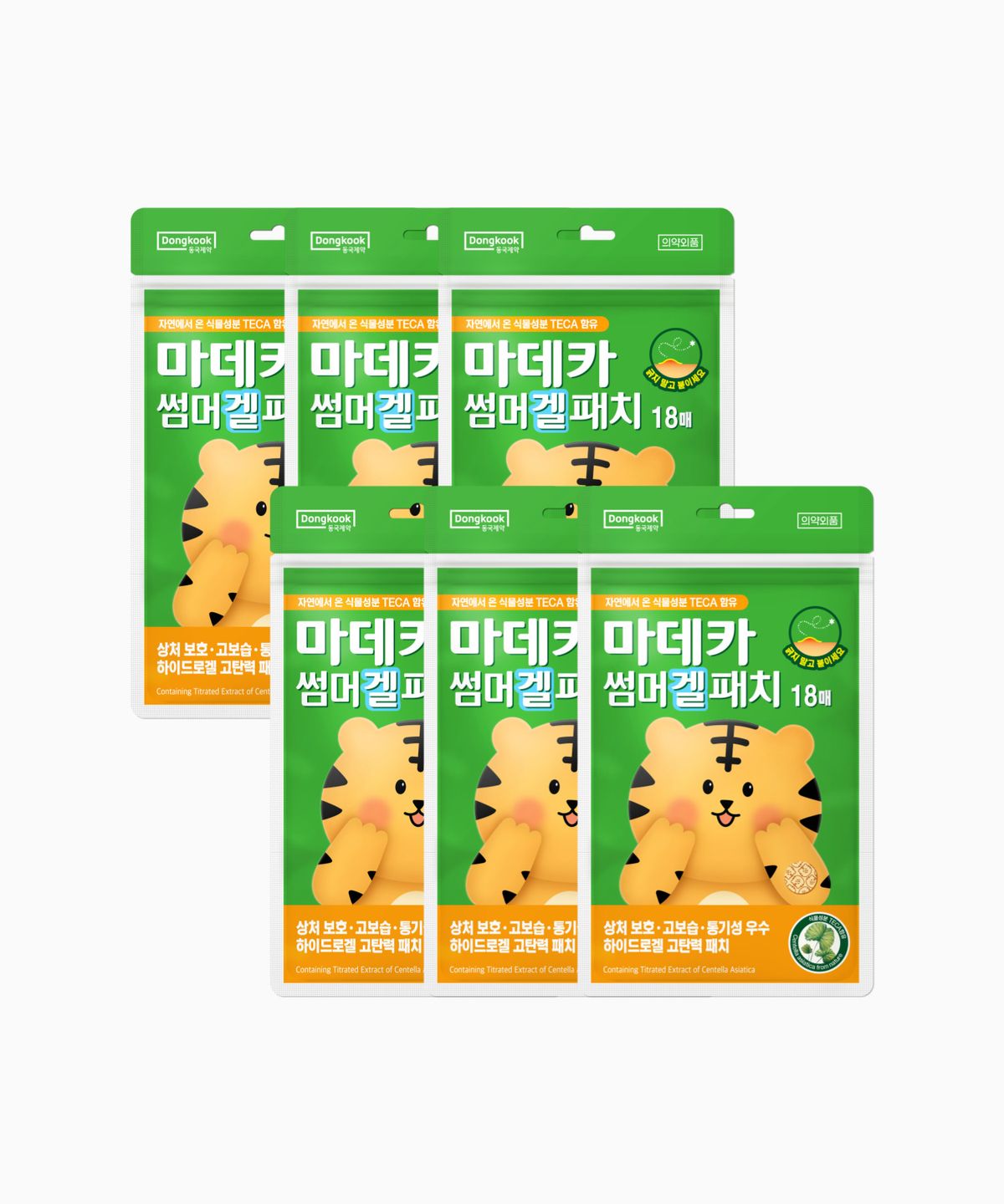 동국제약(DONGKOOK PHARM) [6Pack] 마데카 썸머 겔패치 18매입 6개
