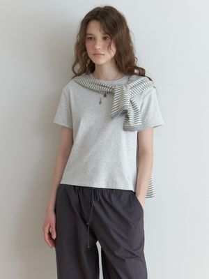 Foyer half t-shirt (melange gray)