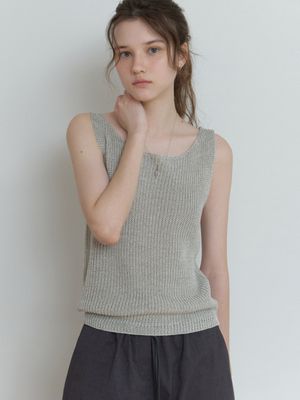 Sniff knit sleeveless (pale gray)