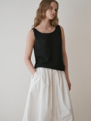 Sniff knit sleeveless (navy)