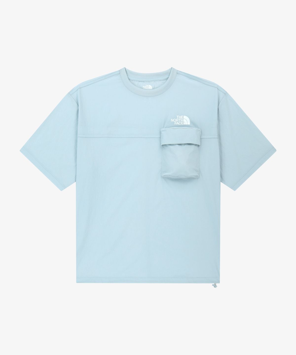 노스페이스(THE NORTH FACE) NT7UR18O 아이라 포켓 반팔 라운드티 LIGHT_BLUE
