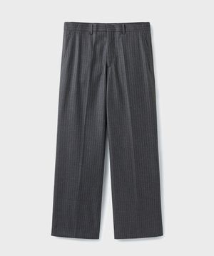 ESSENTIAL WIDE SLACKS [GRAY STRIPE]