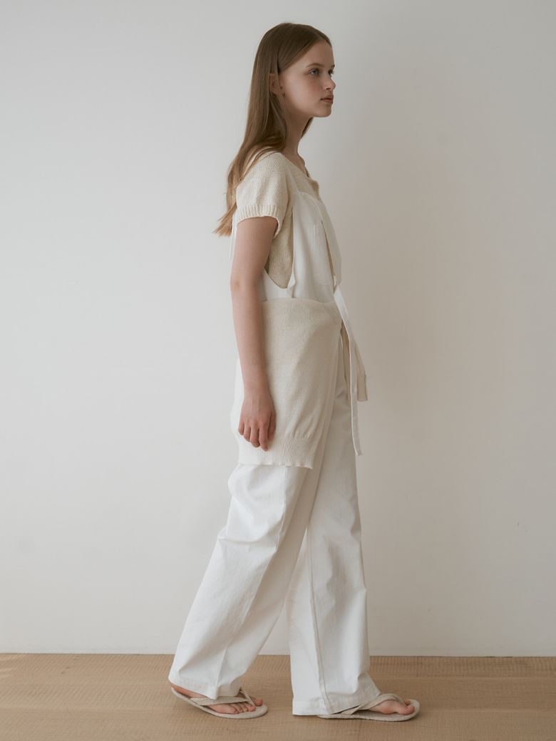Caramel overall pants (white)