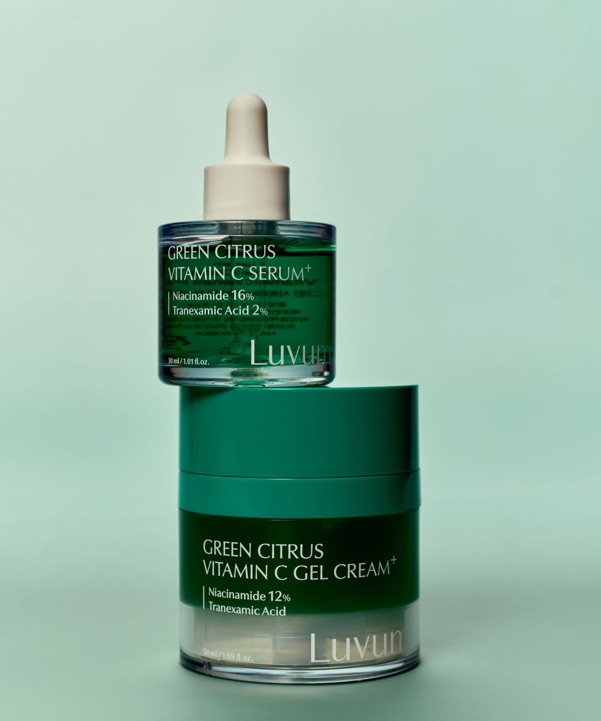 러븀(LUVUM) 그린 시트러스 비타민 C 젤 크림 플러스 50ml + 세럼 플러스 30ml