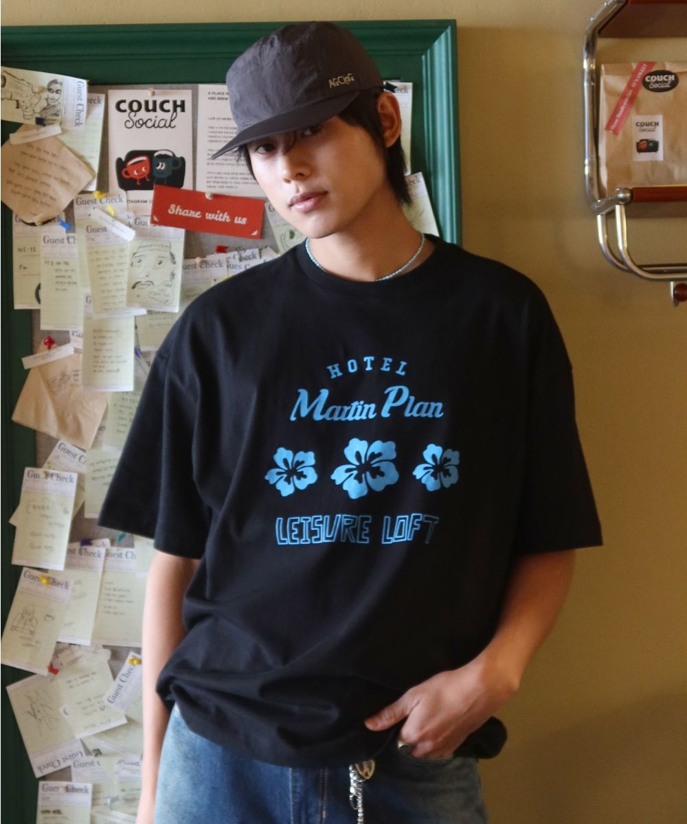 MUSINSA | MARTIN PLAN Bloom Stay Half T- BLACK
