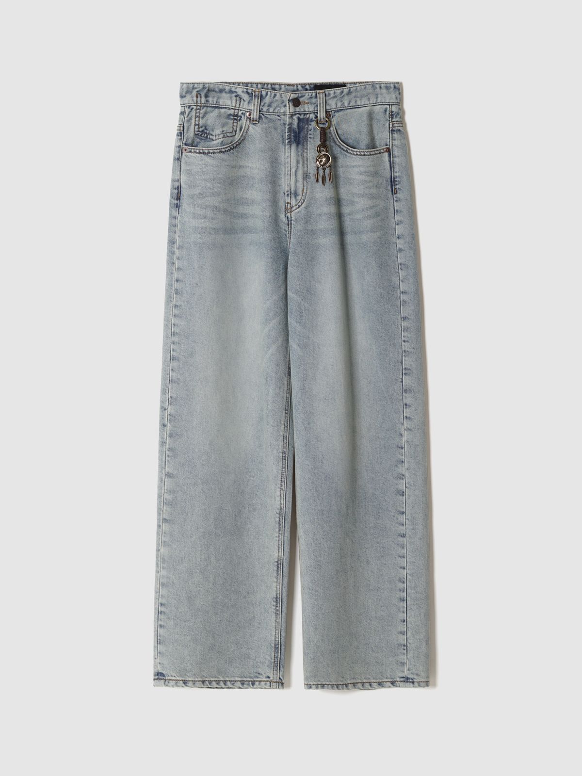 포커페이스(POKERFACE) TEN.CO LOOSE WIDE DENIM BLEACH