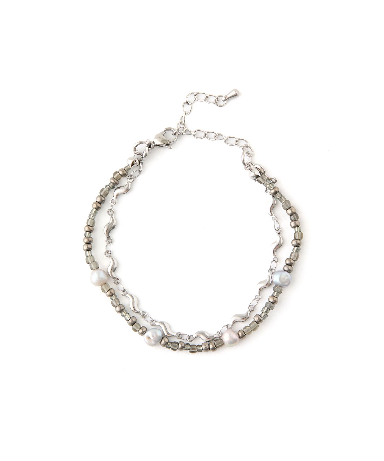 【LOWOOL】Thread Silver Pearl Bracelet〜ブレスレット★韓国発 LOWOOL】Triple Heart Pearl Bracelet〜ENHYPEN着用☆韓国発