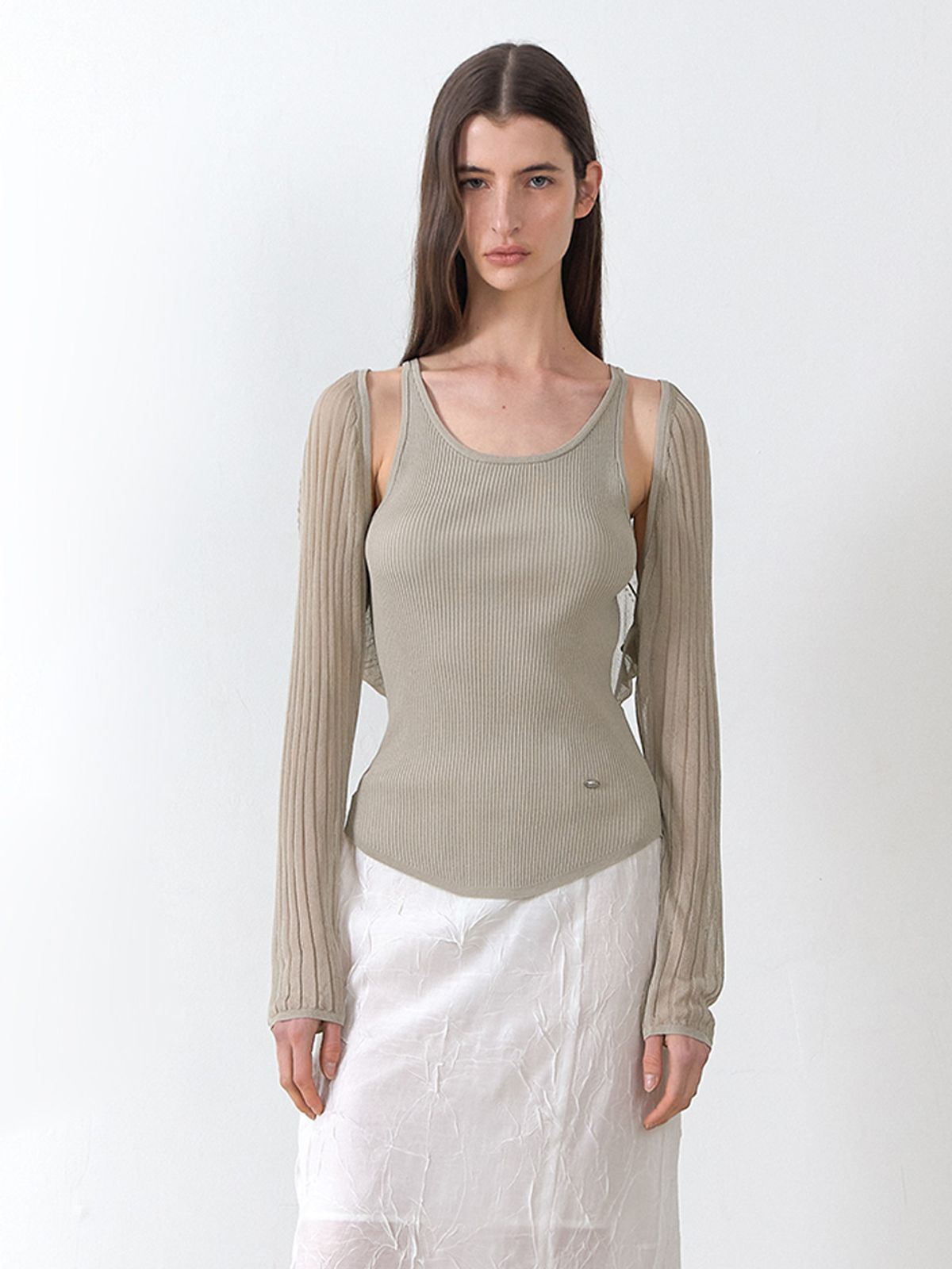 아틀리에 나인(ATELIER NAIN) GLOSSY SHEER TOP&BOLERO SET S(CD-2204)