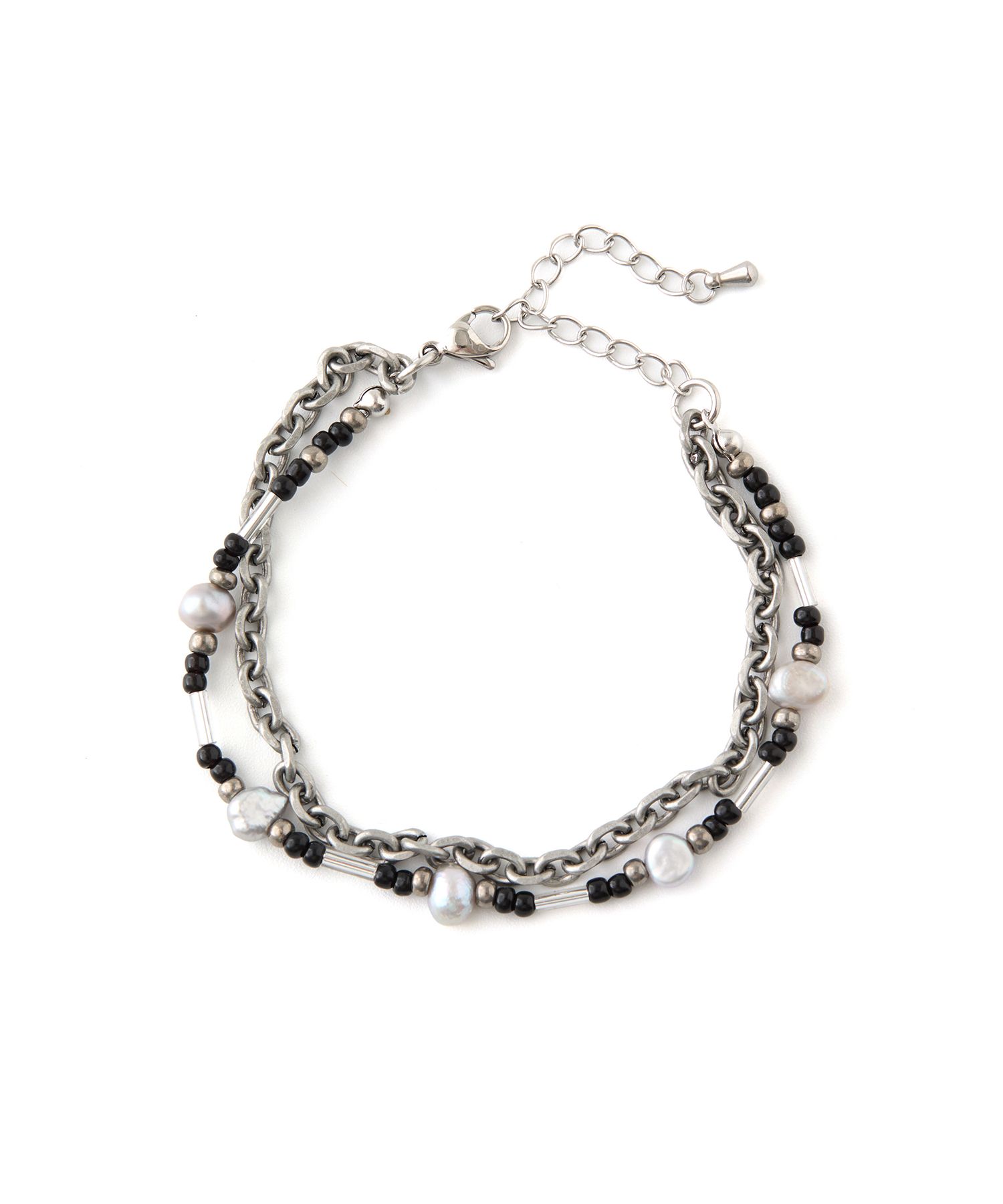 [DNSR] Layered Beaded Bracelet /追跡付 MUSINSA公式 | DNSR Layered Beaded Bracelet Black