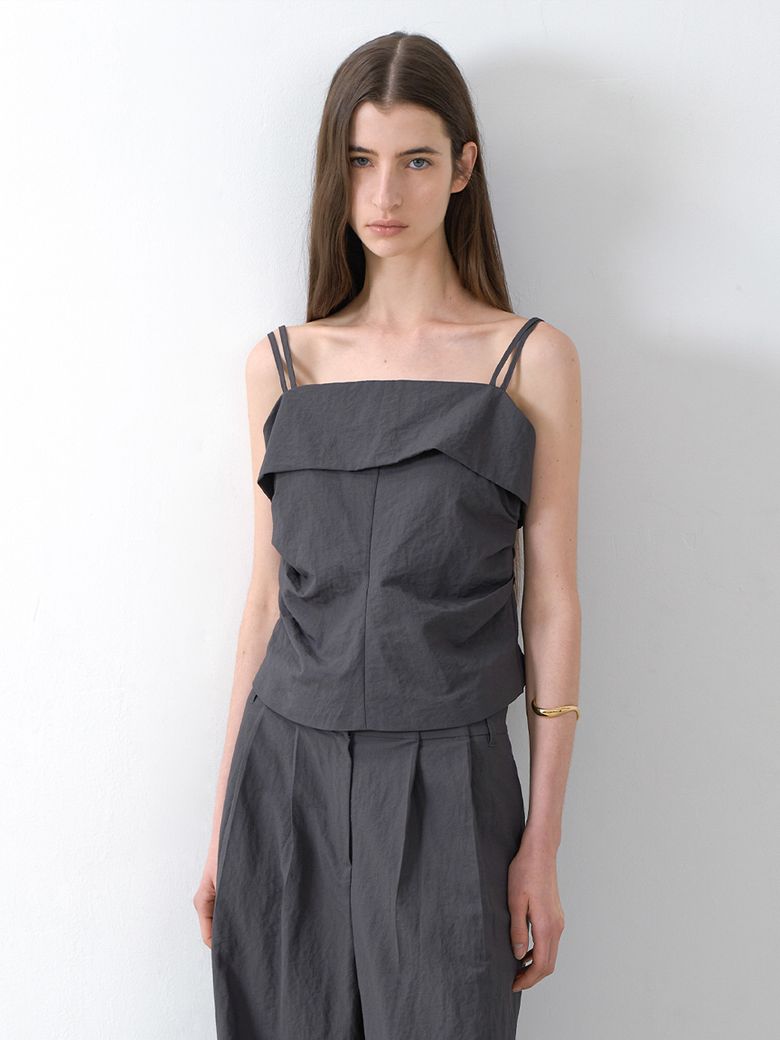 MILA SET-UP SIDE SHIRRING TOP(BL-4333)