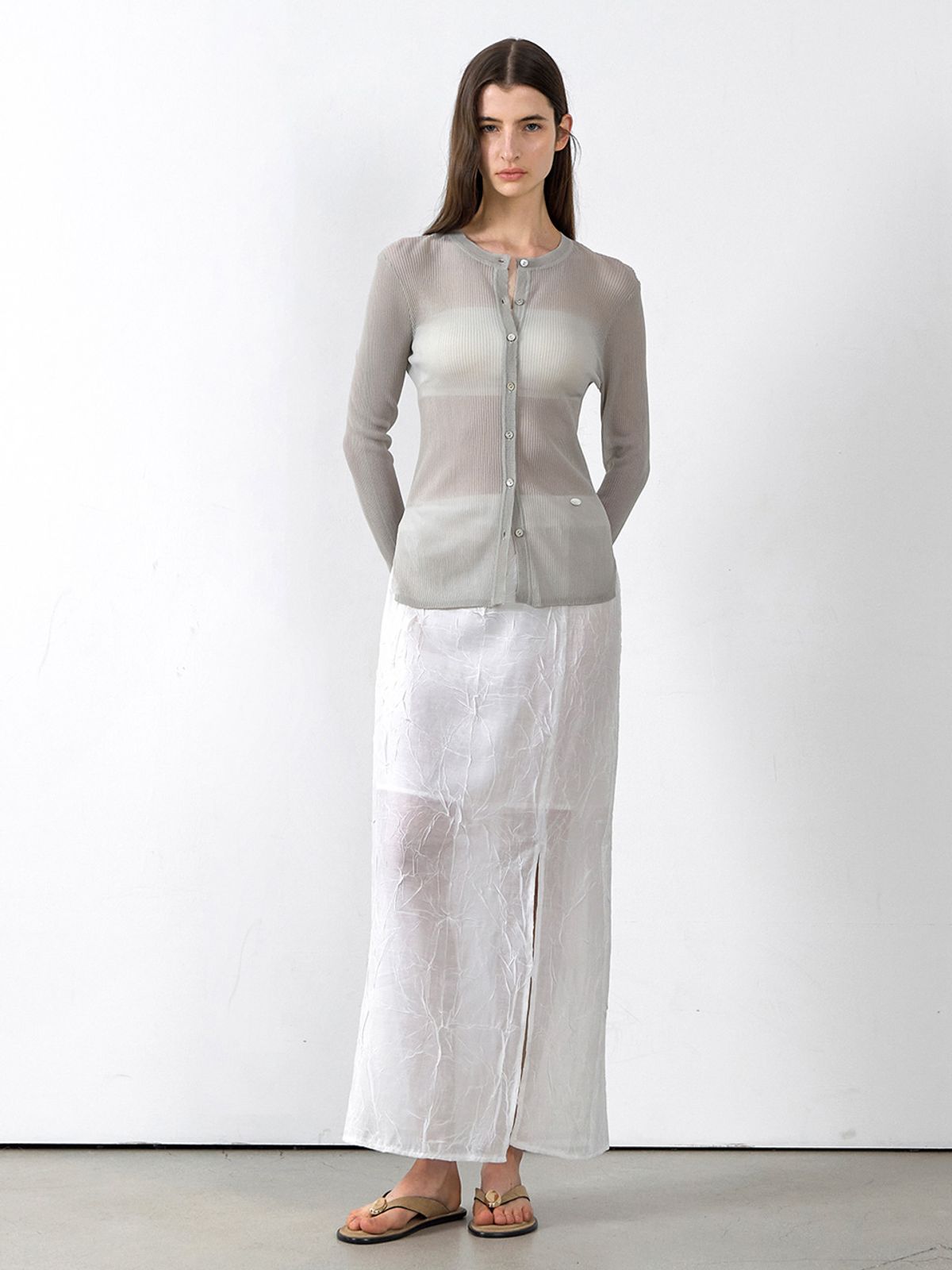 아틀리에 나인(ATELIER NAIN) OPINIO SHIRRING CUT-OUT SKIRT(SK-5025)