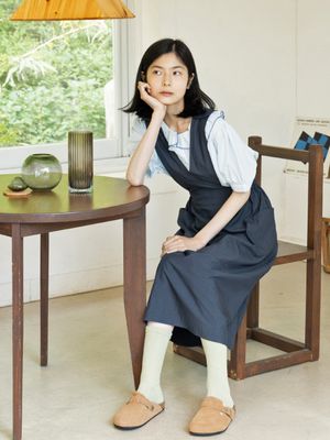 마요르카 오버올 원피스_네이비