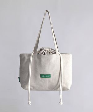 보트 스트링 쇼퍼백 66 린넨 - beige M