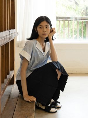 러브앤썸머 블라우스_블루