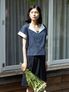 러브앤썸머 블라우스_네이비