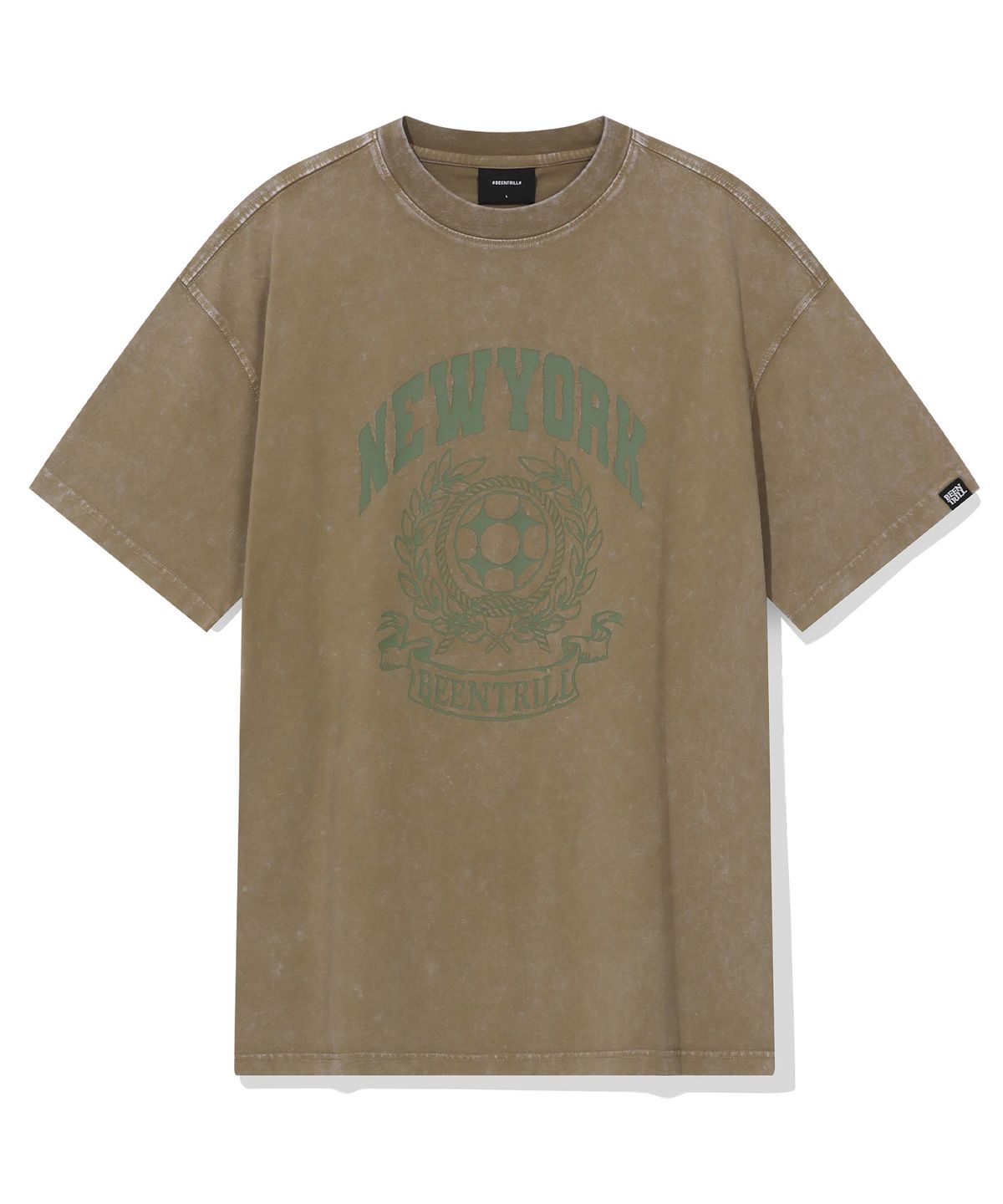 빈트릴(BEENTRILL) BNY 피그먼트 티셔츠(카키)