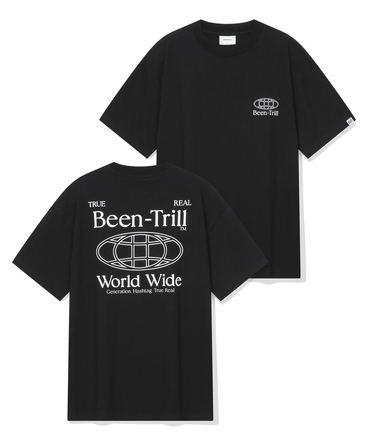 빈트릴(BEENTRILL) 월드와이드 티셔츠(블랙)