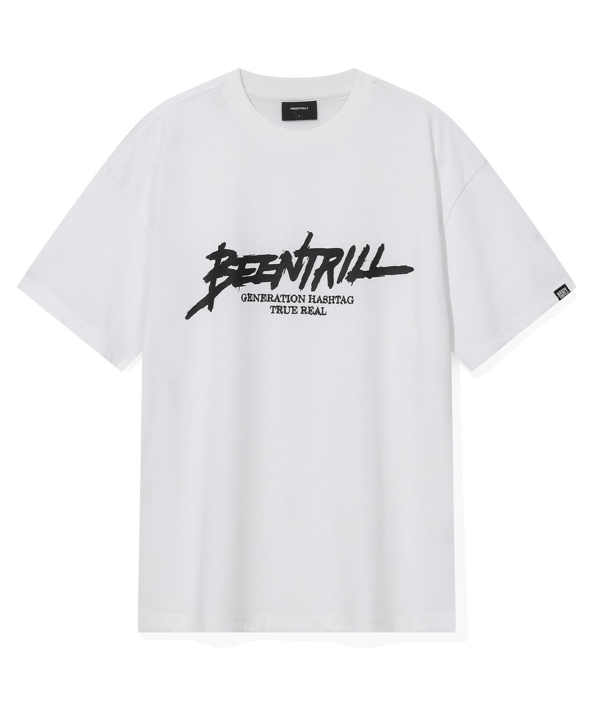빈트릴(BEENTRILL) 트루리얼 스크립트 티셔츠(화이트)