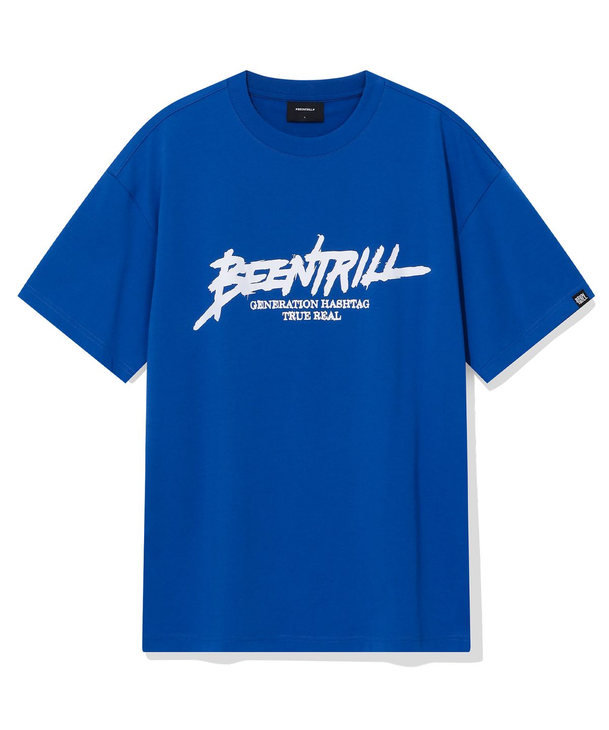 빈트릴(BEENTRILL) 트루리얼 스크립트 티셔츠(블루)