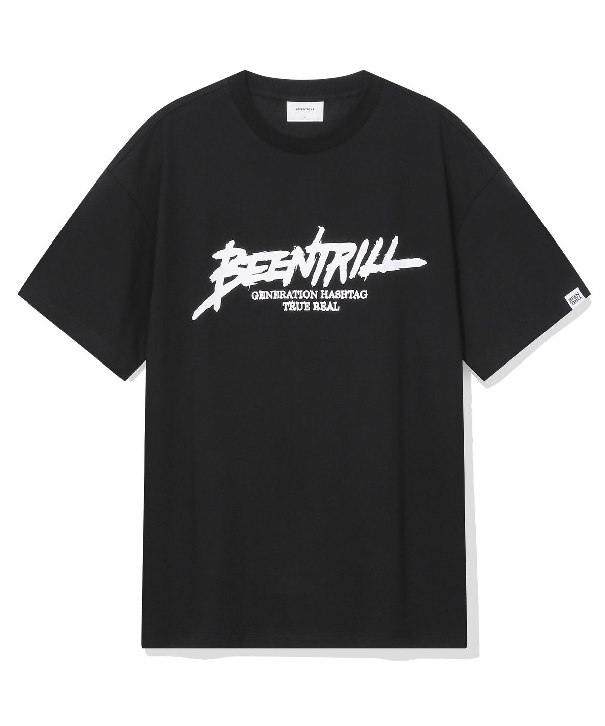 빈트릴(BEENTRILL) 트루리얼 스크립트 티셔츠(블랙)