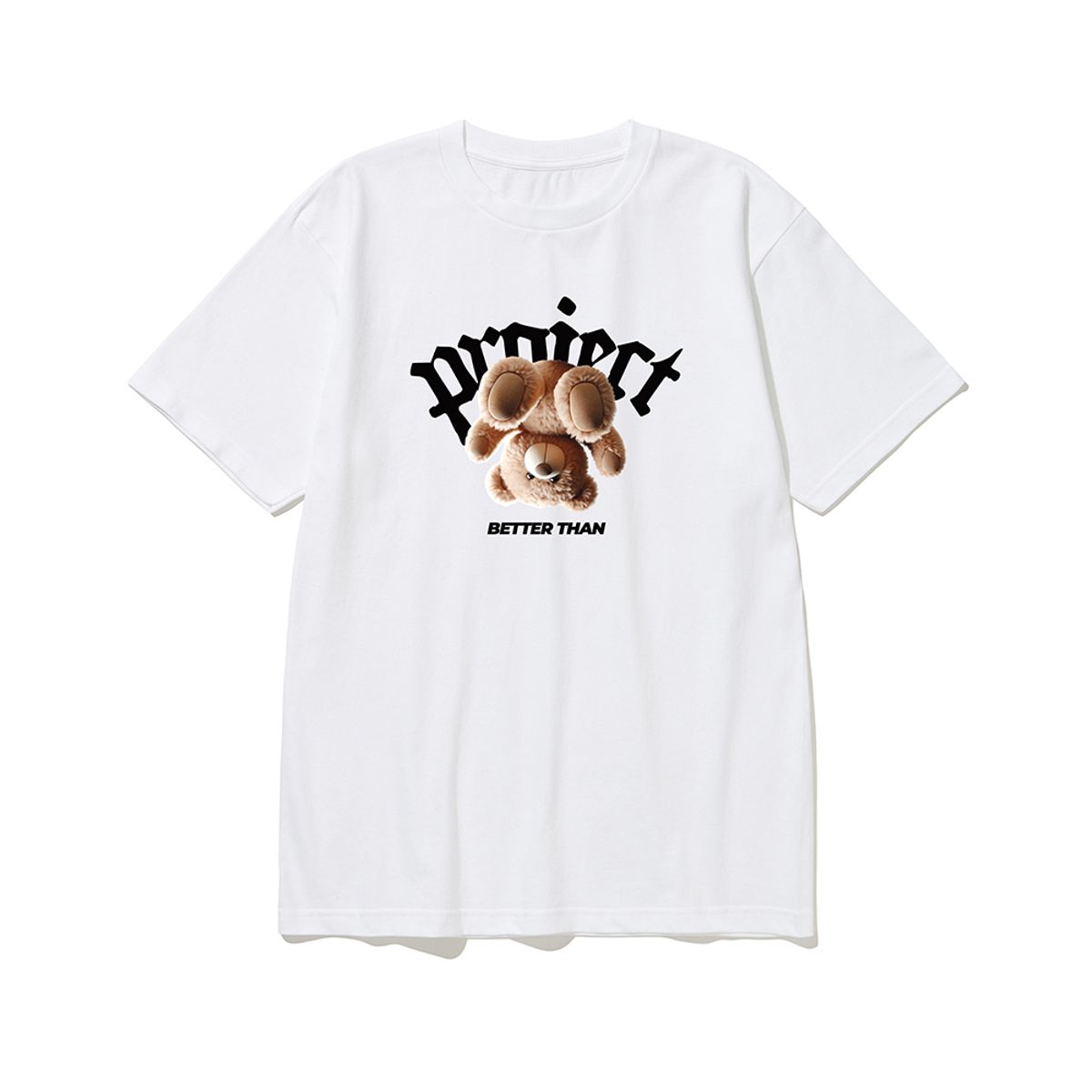 베러댄88(BETTERTHAN88) btss09 과연 곰이 귀여울까 로고 그래픽 반팔티셔츠