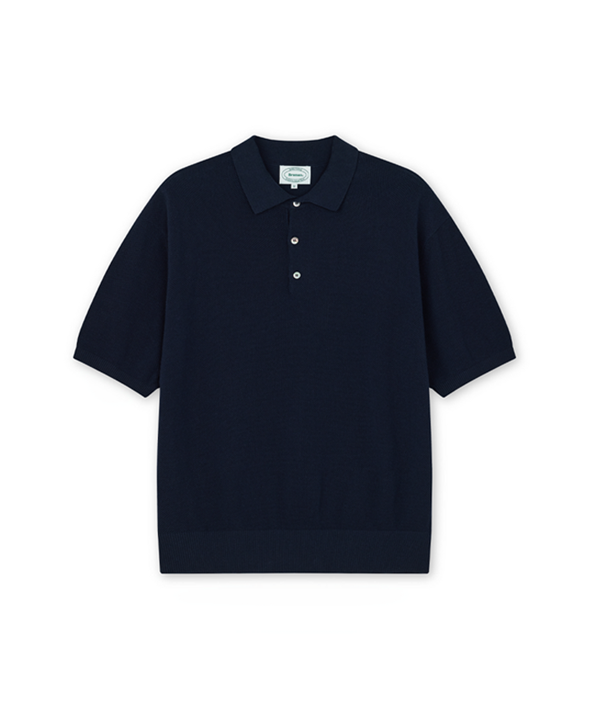 브루먼(BRUMAN) Knitted Cotton Polo Shirt  (Navy)