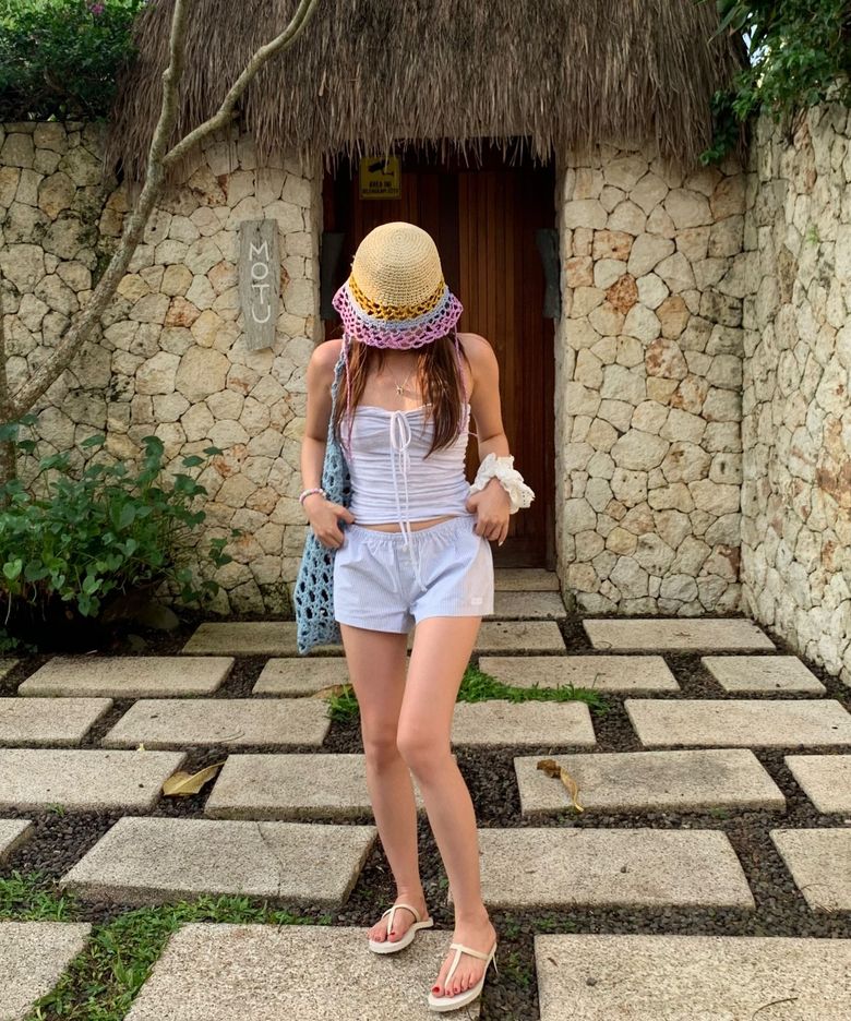 Bella String Tube Top 그레이