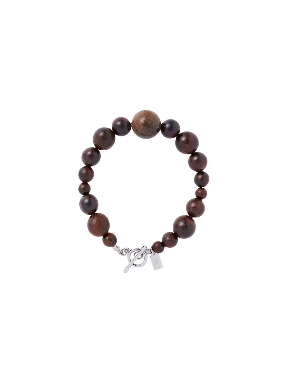 솔티페블(SALTY PEBBLE) WOOD BALL BRACELET [BROWN]
